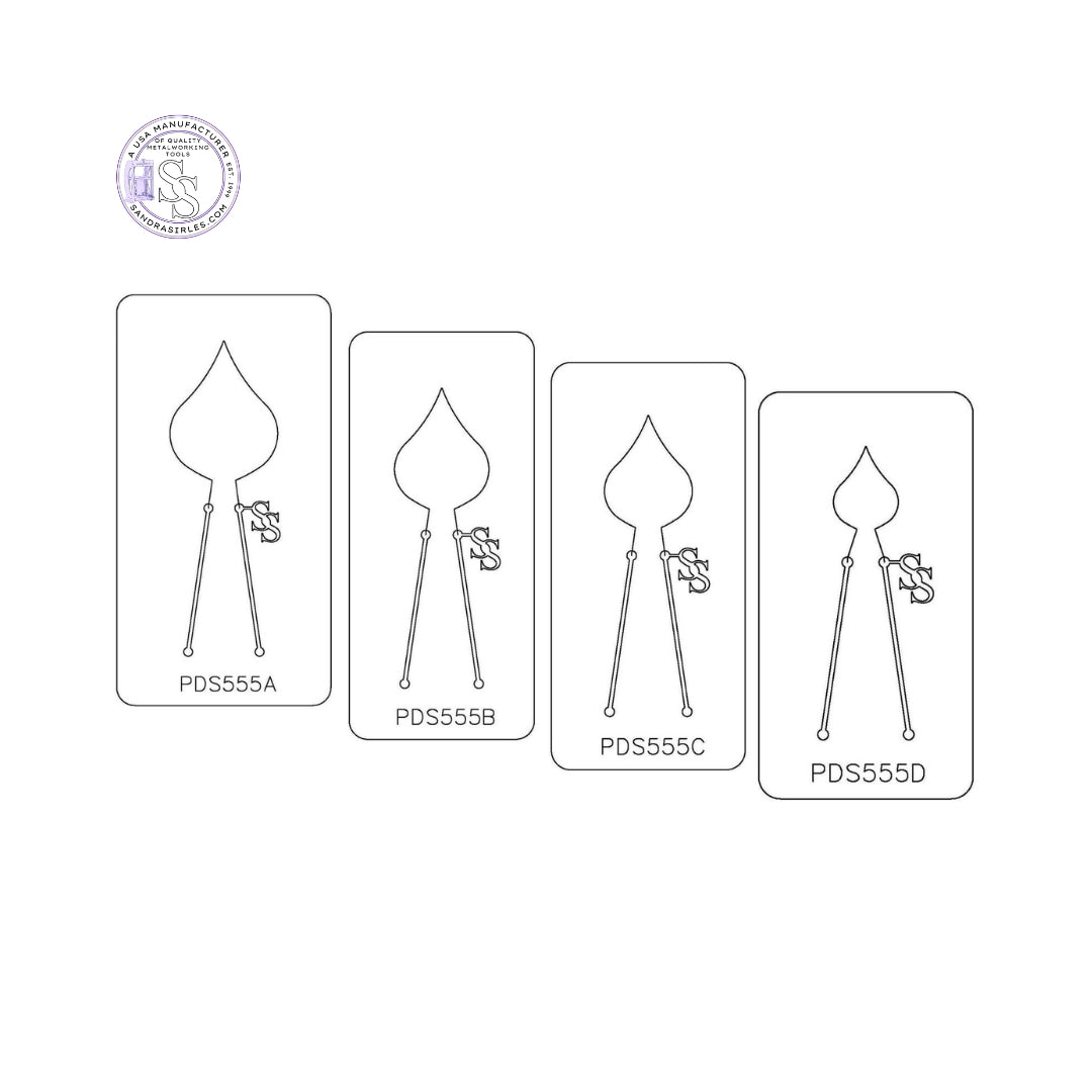 PANCAKE DIE PDS555 SHAPE 55 FAT POINTED TEARDROP